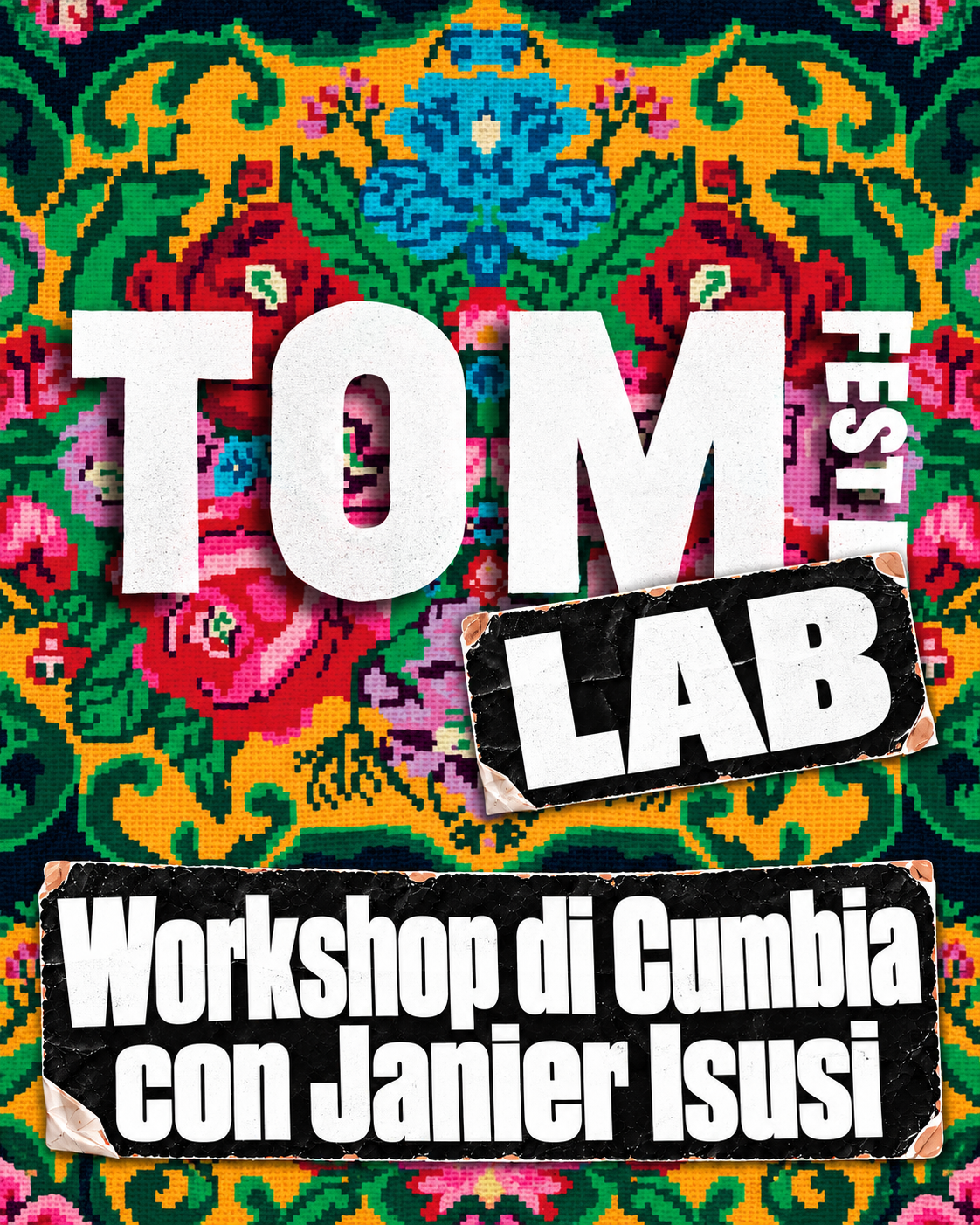 TOM lab – workshop di cumbia – grafica 2022 Grafica TOM lab – workshop di cumbia – 2022